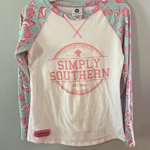 Simply Southern long sleeve seashell pattern